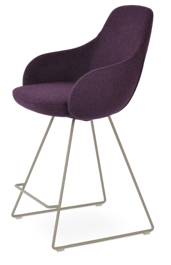 Soho Concept Gazel Arm Barstools & Counterstools - Stylish Chrome Wireframe, 10-year Guarantee, Luxurious Wool Seats   Soho-concept-dining-chair-08780