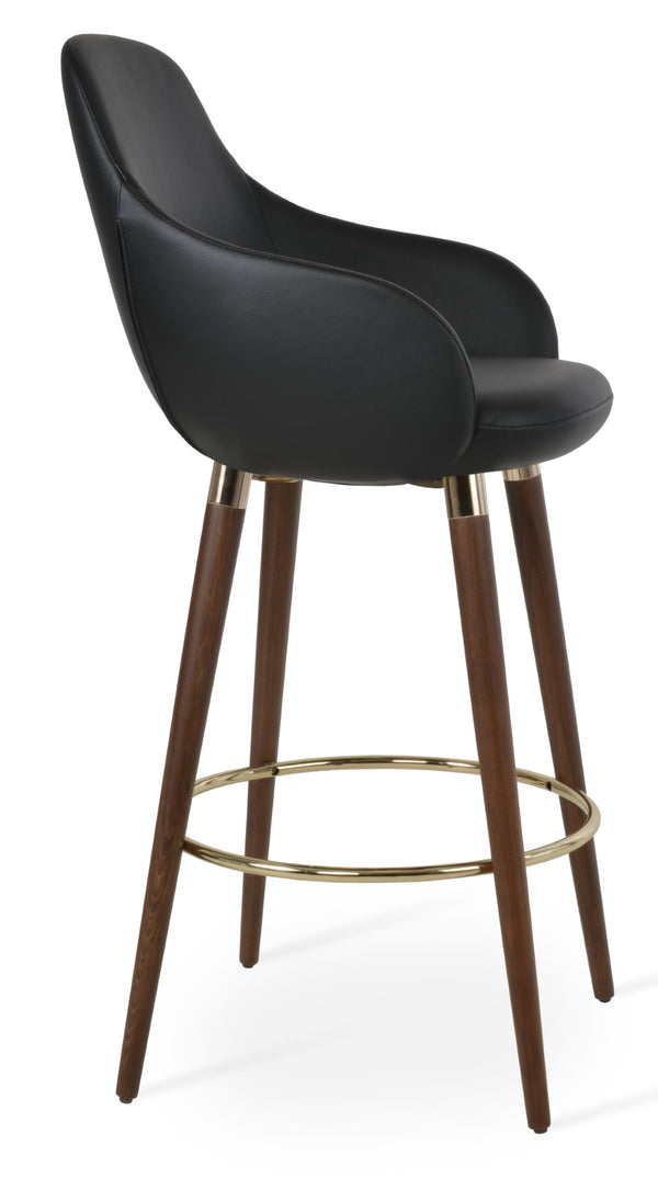 Soho Concept Gazel Arm Barstools & Counterstools - Solid Beech Wood, Elegant Upholstery, 10-year Guarantee Walnut,Gold,Black  Soho-concept-dining-chair-08786