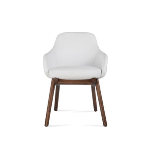 Soho Concept Gazel Arm Wood Counter & Bar Dining Chair - Soft Leatherette, Stylish Walnut, 2-year Guarantee! Walnut,Ash,White  Soho-concept-dining-chair-04001