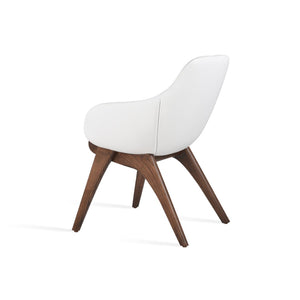 Soho Concept Gazel Arm Wood Counter & Bar Dining Chair - Soft Leatherette, Stylish Walnut, 2-year Guarantee! Walnut,Ash,White  Soho-concept-dining-chair-04001
