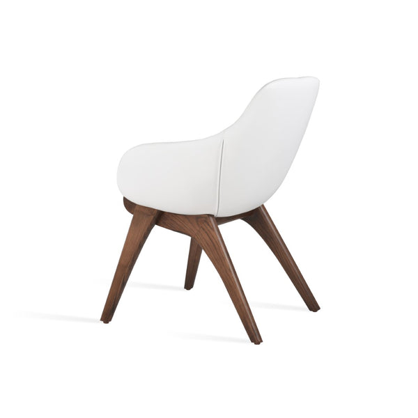 Soho Concept Gazel Arm Wood Counter & Bar Dining Chair - Soft Leatherette, Stylish Walnut, 2-year Guarantee! Walnut,Ash,White  Soho-concept-dining-chair-04001