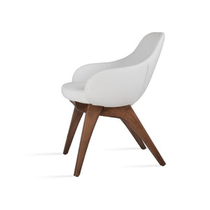 Soho Concept Gazel Arm Wood Counter & Bar Dining Chair - Soft Leatherette, Stylish Walnut, 2-year Guarantee! Walnut,Ash,White  Soho-concept-dining-chair-04001