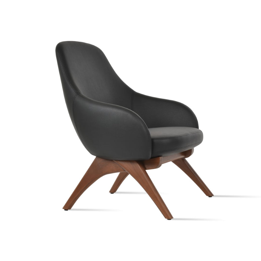 Soho Concept Gazel Arm (Ppm-fr) Leatherette Chair With 2-year Guarantee In Soft Walnut & Light Grey Finish Walnut,Light Grey  Soho-concept-dining-chair-13104