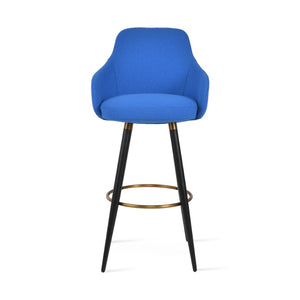 Soho Concept Gazel Arm Ana Bar And Counter Stools - Elegant Boucle Fabric, Stylish Metal Legs, 10-year Warranty Black,Brass,Blue  Soho-concept-dining-chair-08691