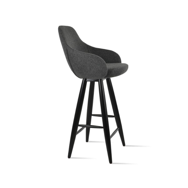 Soho Concept Gazel Stylish Arm Barstools & Counterstools - Durable Camira Wool, 10-year Guarantee, Dark Grey Dark Grey  Soho-concept-dining-chair-08692