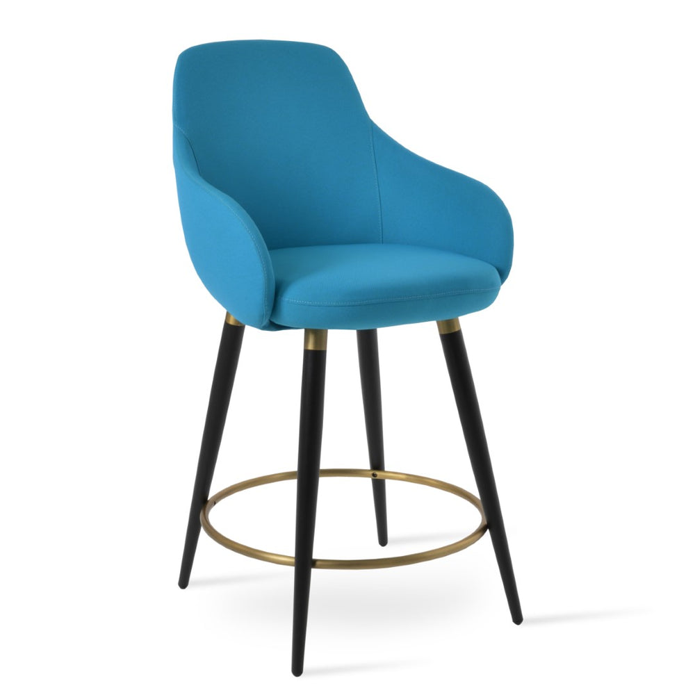 Soho Concept Gazel Stylish Arm Barstools & Counterstools - Upholstered In Boucle, Velvet, Nubuck With 10-year Guarantee Turquoise,Black,Gold  Soho-concept-dining-chair-08696