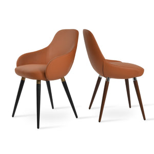 Soho Concept Gazel Arm Ana Counter & Bar Stools - Stylish, Durable Seats In Boucle Fabric & Leather, 10-year Guarantee Black,Gold,Walnut  Soho-concept-dining-chair-04013