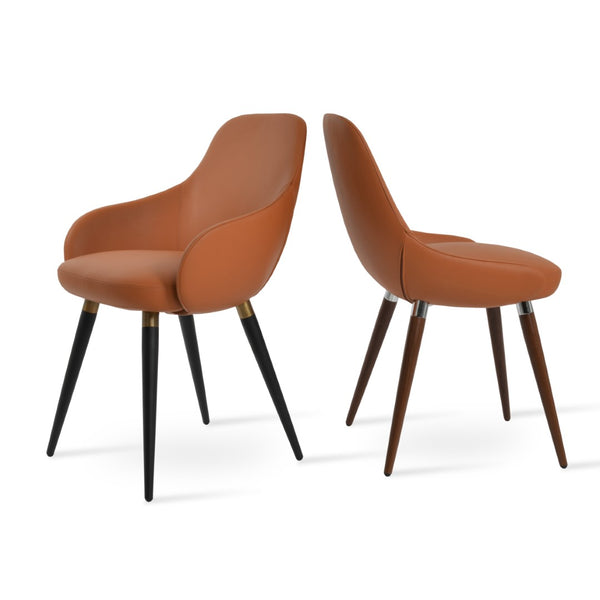 Soho Concept Gazel Arm Ana Counter & Bar Stools - Stylish, Durable Seats In Boucle Fabric & Leather, 10-year Guarantee Black,Gold,Walnut  Soho-concept-dining-chair-04013