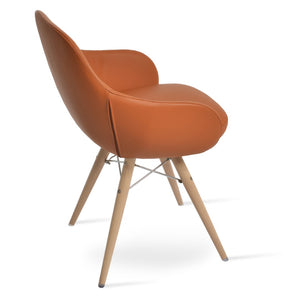 Soho Concept Gazel Arm Mw Counter & Bar Dining Chair - Stylish Ergonomic Stools In Leather Or Boucle Fabric Natural  Soho-concept-dining-chair-03851