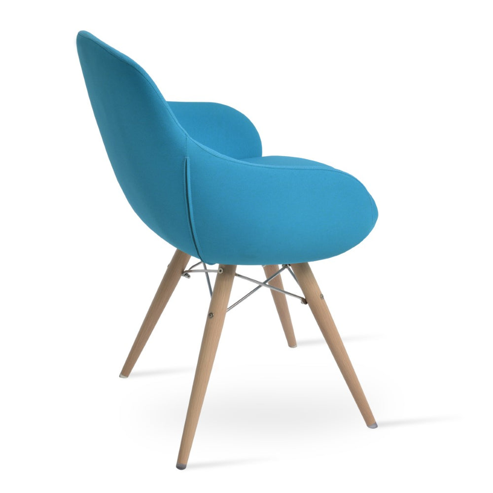 Soho Concept Gazel Arm Pr- Dining Chair: Luxurious Upholstered Comfort In Boucle, Velvet, Nubuck & 10-year Guarantee Walnut  Soho-concept-dining-chair-03998