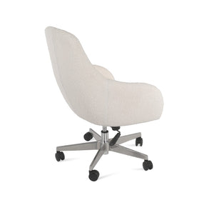 Soho Concept Gazel Arm Office Chair - Premium Camira Wool & Boucle Fabric, 10-year Guarantee, Adjustable Comfort White  Soho-concept-dining-chair-11839
