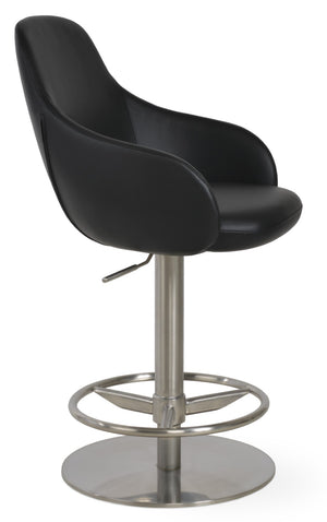 Soho Concept Gazel Adjustable Arm Barstools & Counterstools – Modern Leatherette Design With 2-year Guarantee Black  Soho-concept-dining-chair-08707