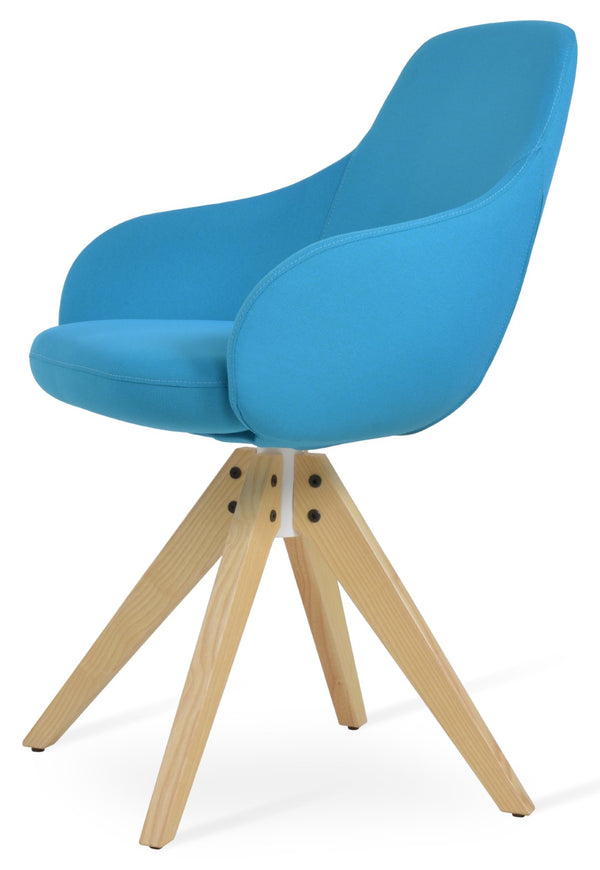 Soho Concept Gazel Arm Pyramid Dining Chair - Stylish Upholstered Comfort With 10-year Guarantee In Walnut Finish Ash,Natural  Soho-concept-dining-chair-03886