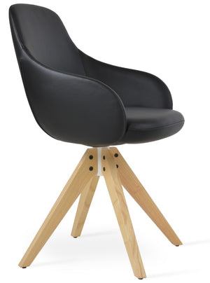 Soho Concept Gazel Arm Pyramid Dining Chair - Stylish Leatherette With 2-year Guarantee, Modern Comfort & Durability Ash,Natural  Soho-concept-dining-chair-03883