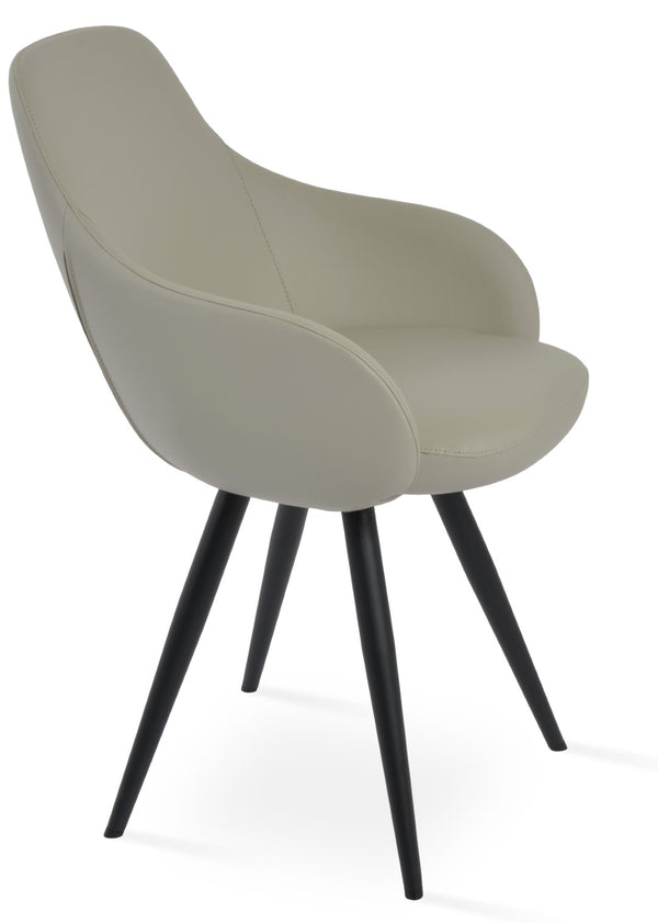 Soho Concept Gazel Large Office Chair – Stylish Leatherette Design, Adjustable Height, 2-year Guarantee, 300 Lbs Capacity Black,Light Grey  Soho-concept-dining-chair-03927