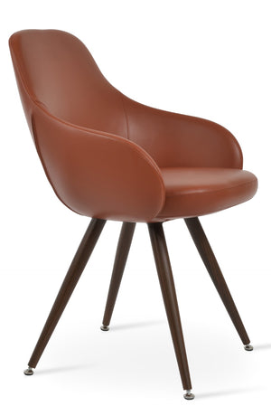 Soho Concept Gazel Arm Ana Counter & Bar Stools - Stylish Leatherette Seating With Durable Metal-walnut Design Walnut  Soho-concept-dining-chair-03924