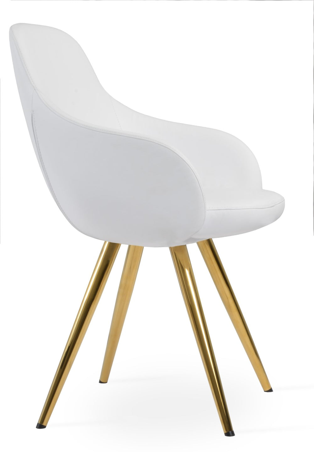 Soho Concept Gazel Large Office Chair – Stylish Leatherette Design, Adjustable Height, 2-year Guarantee, 300 Lbs Capacity Gold,White  Soho-concept-dining-chair-03925