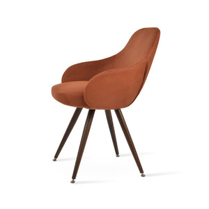 Soho Concept Gazel Arm Wood Counter & Bar Chair - Stylish Solid Beech Design, Luxurious Fabrics, 10-year Guarantee Walnut  Soho-concept-dining-chair-03920