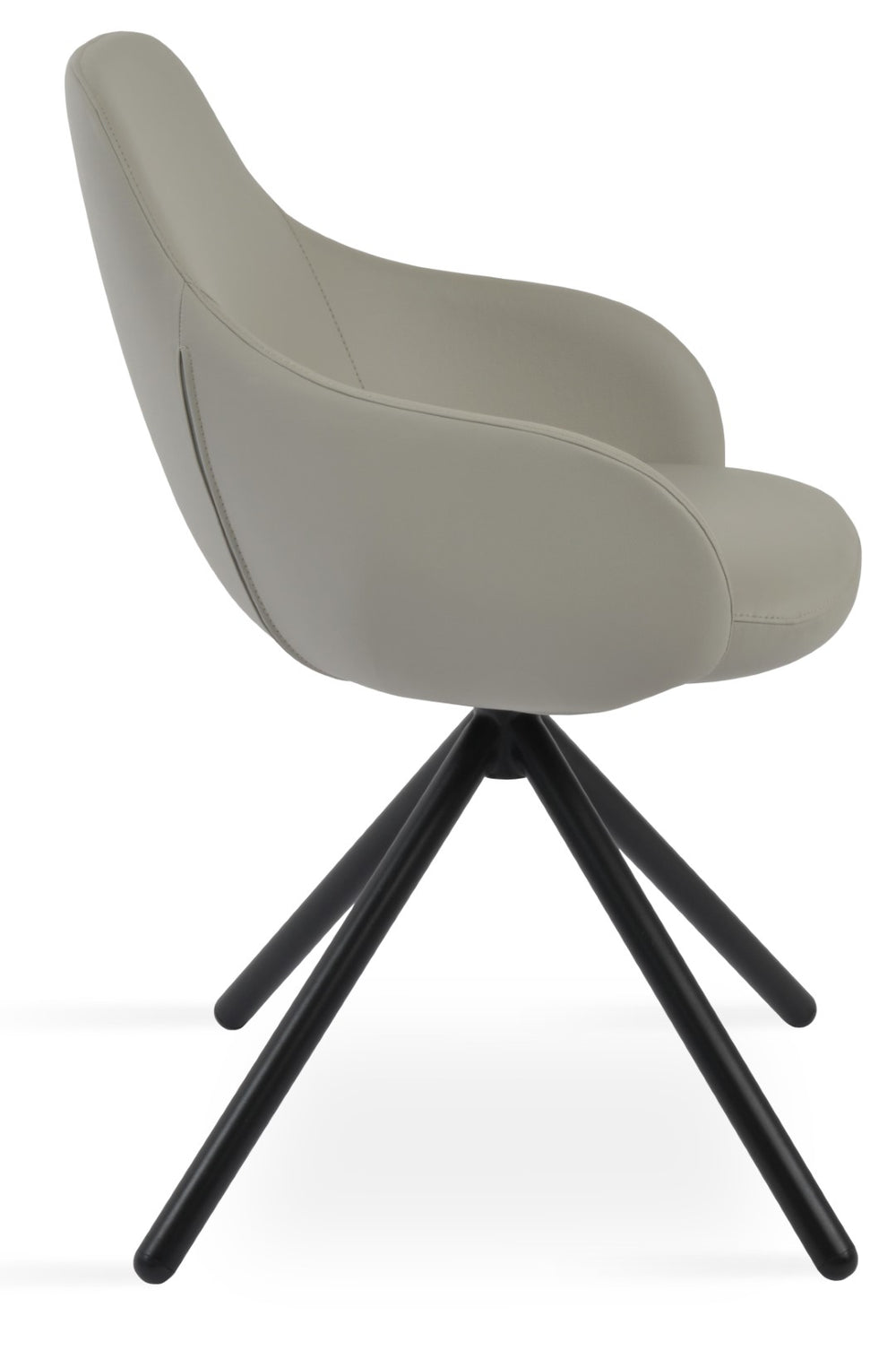 Soho Concept Gazel Arm Ana Counter & Bar Stools - Stylish Leatherette Seating With Durable Metal-walnut Design Black,White  Soho-concept-dining-chair-03963