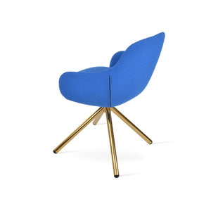 Soho Concept Gazel Arm Large Office Chair - Premium Camira Boucle Fabric, 10-year Guarantee, Stylish & Durable Gold,Blue  Soho-concept-dining-chair-03933