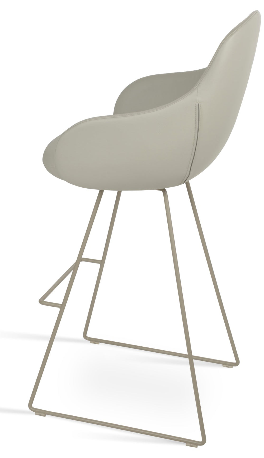 Soho Concept Gazel Arm Barstools & Counterstools - Stylish Ppm-fr Leatherette, Chrome Wire Base, 2-year Guarantee! Light Grey  Soho-concept-dining-chair-08719