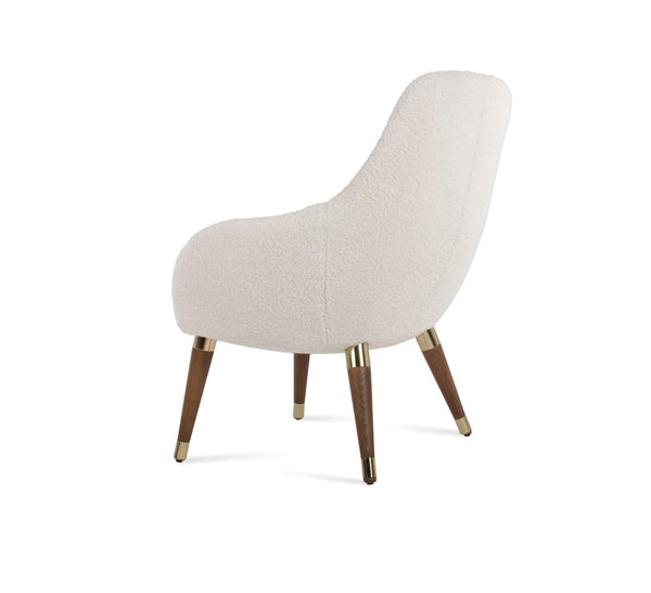 Soho Concept Gazel Arm - Premium Camira Blazer Wool Fabric Chair With 10-year Guarantee In Gold, Walnut, White Gold,Walnut,White  Soho-concept-dining-chair-13094