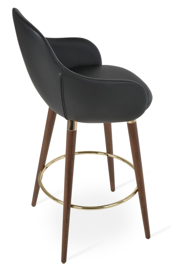 Soho Concept Gazel Arm Barstools & Counterstools - Solid Beech Wood, Elegant Upholstery, 10-year Guarantee Walnut,Gold,Black  Soho-concept-dining-chair-08721