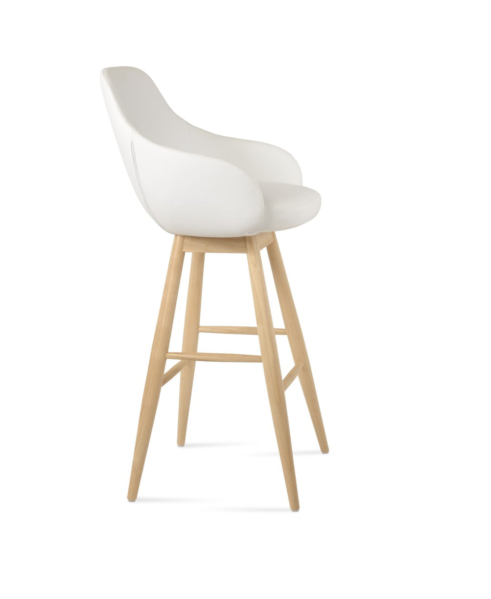 Soho Concept Gazel Arm Barstools & Counterstools - Solid Beech Wood, Elegant Upholstery, 10-year Guarantee Walnut,Gold,White  Soho-concept-dining-chair-06855