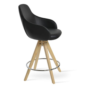Soho Concept Gazel Stylish Swivel Bar & Counter Stools - Solid Wood, Leatherette, 2-year Guarantee - Elegant Comfort! Natural,Ash,Black  Soho-concept-dining-chair-08687