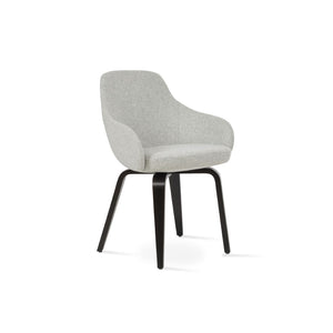 Soho Concept Gazel Arm Ana Counter & Bar Stools: Stylish Wool Fabric, 10-year Guarantee, Multiple Finishes! Silver  Soho-concept-dining-chair-03838