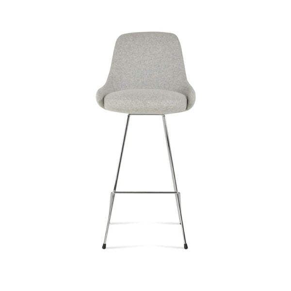 Soho Concept Gazel Cat Barstools & Counterstools - Modern Chrome Design, Durable Wool Fabric, 10-year Guarantee Chrome,Silver  Soho-concept-dining-chair-06894