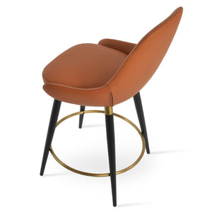 Soho Concept Gazel Ana Bar & Counter Stools - Stylish Upholstered Seating In Camira Boucle Or Leather, 10-year Warranty! Black,Gold  Soho-concept-dining-chair-08811