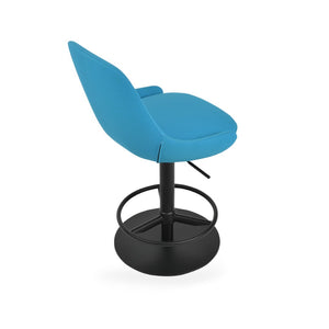 Soho Concept Gazel Adjustable Arm Barstools & Counterstools With Full Footrest In Boucle, Velvet & Nubuck Fabrics Turquoise,Black  Soho-concept-dining-chair-06897
