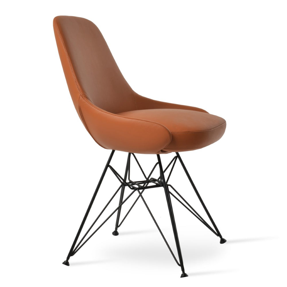 Soho Concept Gazel Tower Dining Chair With Camira Yoredale Boucle Fabric Or Leather - 10-year Guarantee, Stylish! Gold,Brass  Soho-concept-dining-chair-04190