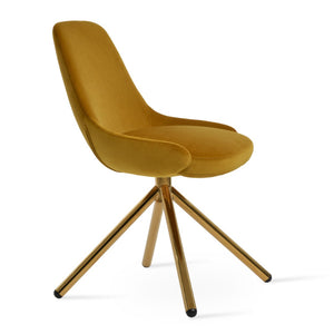 Soho Concept Gazel Stick Dining Swivel Chair - Elegant Boucle, Velvet, Nubuck Fabrics With 10-year Guarantee! Gold  Soho-concept-dining-chair-04062