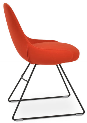 Soho Concept Gazel Wire Dining Chair With Camira Blazer Wool Upholstery - 10-year Guarantee, Stylish Designs! Black,Orange  Soho-concept-dining-chair-04064
