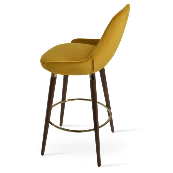 Soho Concept Gazel Ana Barstools & Counterstools - Premium Upholstered Seating With 10-year Guarantee & Style! Walnut  Soho-concept-dining-chair-08814