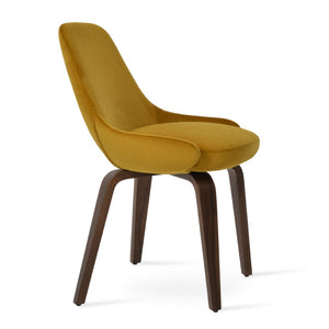 Soho Concept Gazel Plywood Dining Chair - Premium Upholstered Comfort In Walnut Finish With 10-year Guarantee Walnut  Soho-concept-dining-chair-04045