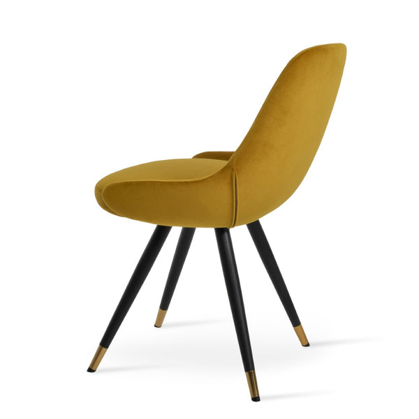Soho Concept Gazel Star Dining Chair - Elegant Steel Base, Luxurious Fabrics, 10-year Guarantee, Adjustable Height Black,Gold,Brass  Soho-concept-dining-chair-04050