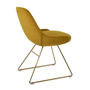 Soho Concept Gazel Tower Dining Chair - Elegant Upholstery, Durable Fabrics, 10-year Guarantee, Luxury Base Options Tumeric  Soho-concept-dining-chair-04052