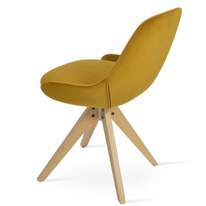 Soho Concept Gazel Pyramid Wood Swivel Dining Chair - Premium Upholstery, Solid Wood Base, 10-year Guarantee! Natural,Ash  Soho-concept-dining-chair-04047
