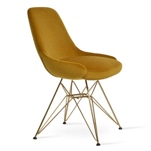 Soho Concept Gazel Tower Dining Chair - Elegant Upholstery, Durable Fabrics, 10-year Guarantee, Luxury Base Options Gold,Brass  Soho-concept-dining-chair-04051
