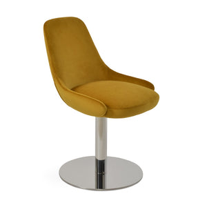 Soho Concept Gazel Round Swivel Chair - Modern Leatherette Dining Seat With 2-year Guarantee & Stylish Design Tumeric  Soho-concept-dining-chair-04041