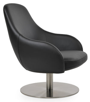 Soho Concept Gazel Lounge Chair - Premium Leatherette, Soft Light Grey Finish, 2-year Guarantee For Comfort Black  Soho-concept-dining-chair-13138