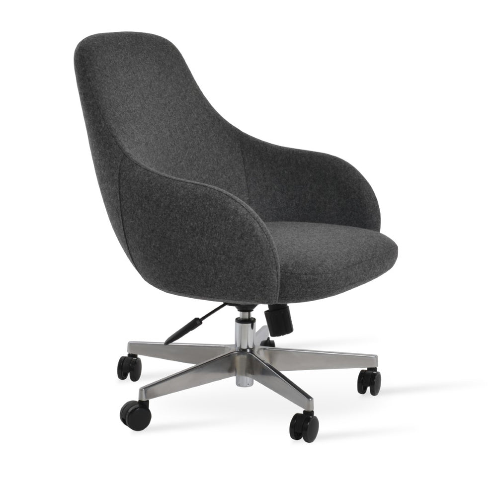 Soho Concept Gazel Lounge Armchair - Luxurious Camira Blazer Wool & Synergy Fabrics, 10-year Guarantee, Dark Grey Dark Grey  Soho-concept-dining-chair-11853