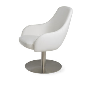 Soho Concept Gazel Lounge Chair - Premium Leatherette, Soft Light Grey Finish, 2-year Guarantee For Comfort White  Soho-concept-dining-chair-12025