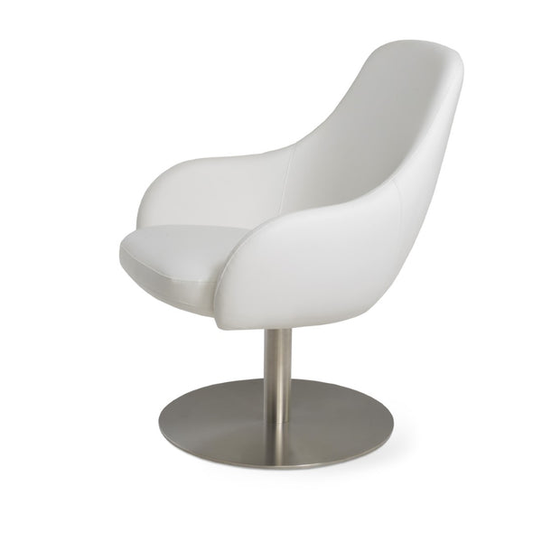 Soho Concept Gazel Lounge Chair - Premium Leatherette, Soft Light Grey Finish, 2-year Guarantee For Comfort White  Soho-concept-dining-chair-12025
