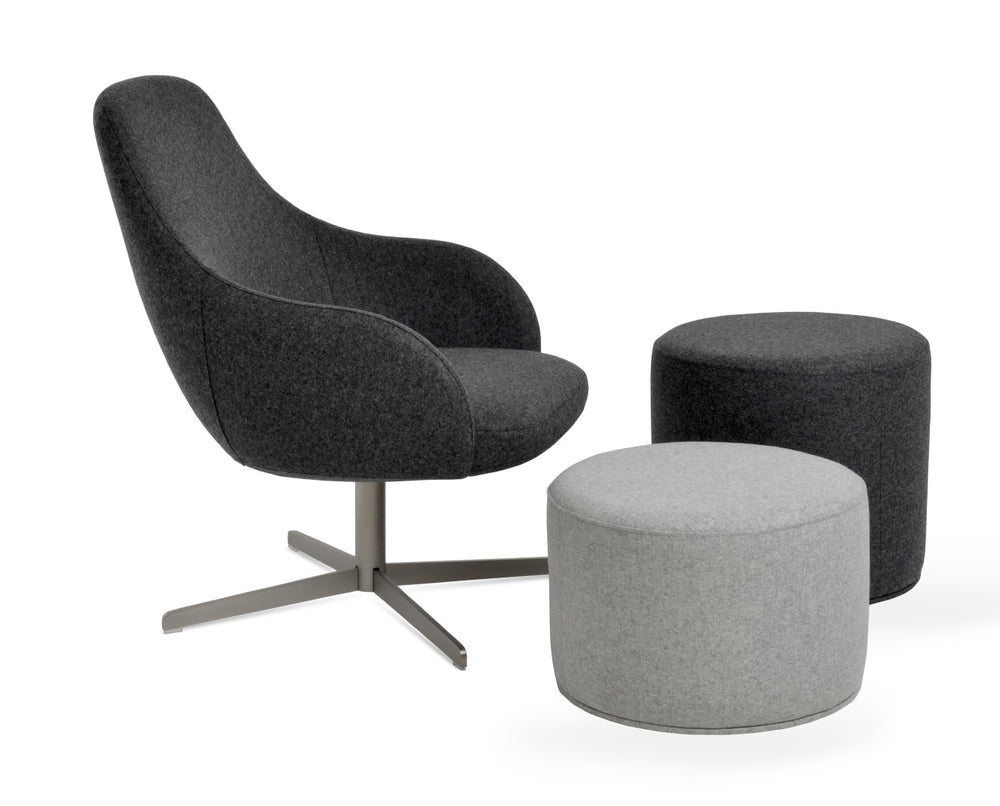 Soho Concept Gazel Lounge Chair In Dark Grey - Premium Camira Blazer Wool Fabric With 10-year Guarantee! Dark Grey  Soho-concept-dining-chair-12030