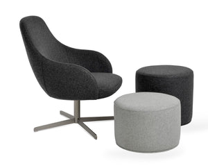 Soho Concept Gazel Lounge Chair In Dark Grey - Premium Camira Blazer Wool Fabric With 10-year Guarantee! Dark Grey  Soho-concept-dining-chair-12032