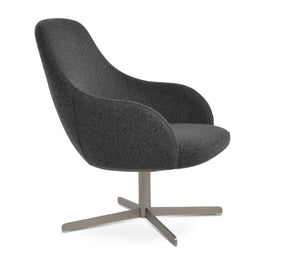 Soho Concept Gazel Lounge Armchair With 4-star Base – Luxurious Dark Grey Wool Fabric & 10-year Guarantee! Dark Grey  Soho-concept-dining-chair-12031